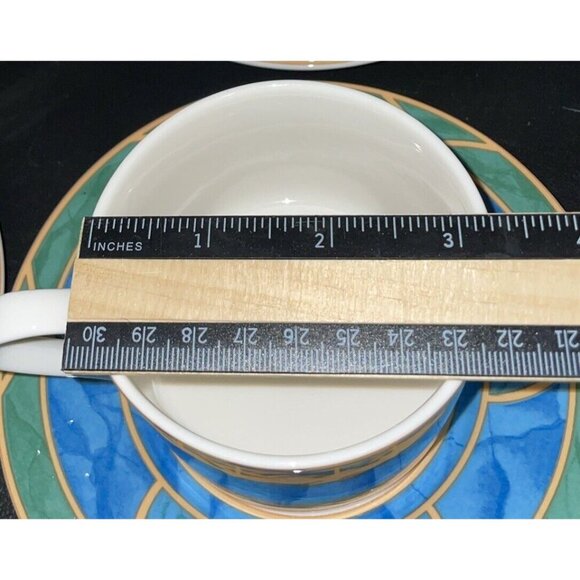 Victoria Beale Forbidden Fruit Cups & Saucers Set Of 4 9024 Vintage Cottage - Picture 3 of 4